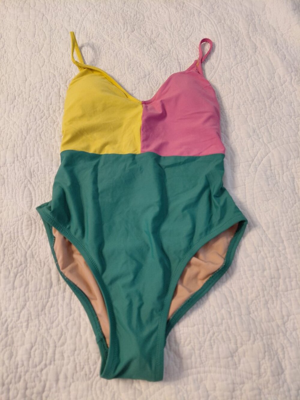 NWT J. Crew Colorblock Swimsuit One Piece Size 0